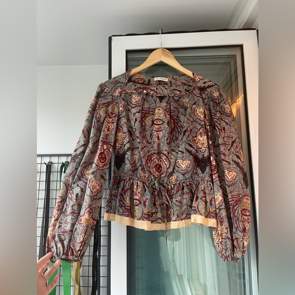 Ulla Johnson Mireya cotton peplum top - Picture 4 of 11